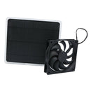 20W Solar Panel Exhaust Fan Cooling Ventilator Black Outdoor Easy to carry