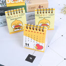 1PC 2021 Cartoon Mini Desktop Paper Calendar dual Daily Scheduler Table Plan Ew