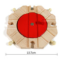 1x Wooden Train Track Turntable Accessories Fun Play Toys Gift Educational