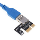 PCI-E to PCI Express 16x Extender Riser Card, + 4Pin,6Pin,SATA 15Pin(3 in 1)