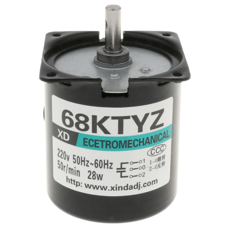 Low Speed AC 220V 28W CW/CCW Micro Permanent Magnet Synchronous Motor 50RPM