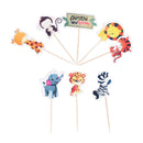 24pcs Animal Cake Toppers Jungle Safari Party Cupcake Birthday DecorationB Nw