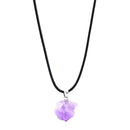 Necklace Natural Amethyst Crystal Stone Pendant Healing Mineral Jewelry Gift
