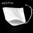 50pcs Empty Teabag String Heat Seal Filter Paper Herb Loose Tea Bag White