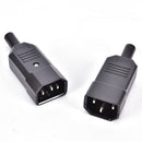 4X IEC C14 Male Inline Chassis Socket Plug Rewireable Mains Power Connector LJ