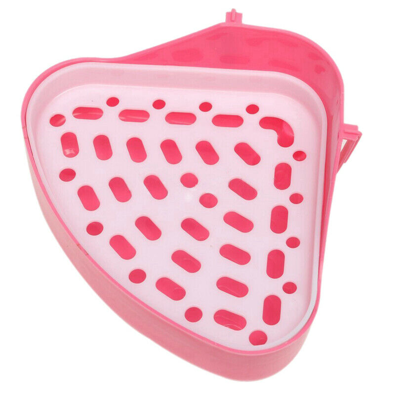 Small Animal Pet Cat Rabbit Guinea Mice Pig Hamster Corner Litter Trays Pla