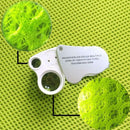 LED Double Multiple 30X 60X Jewelers Eye Loupe Lens Magnifier Magnifying Glass