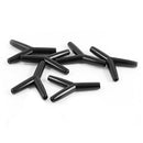 Plastic Y Shape 3 Way Fish Tank Water Tube Connectors 8 Pcs Black I9N5