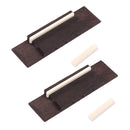 2x Rosewood Bridge Bone Saddle Nut Replacement For 3 String Cigar Box Guitar