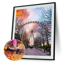 5D Diamond Painting Ferris Wheel Round Drill Embroidery Mosaic Kit (k944) A
