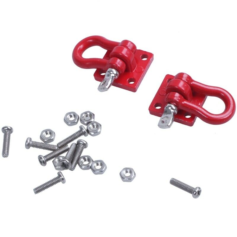 RC Rock Crawler Steel Tow Rope & Tow Hooks For 1/10 Climbing Car Trailer Pa Y3H4