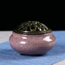 Ceramic Incense Burners Portable Porcelain Censer Buddhism Incense Holder H B8F5