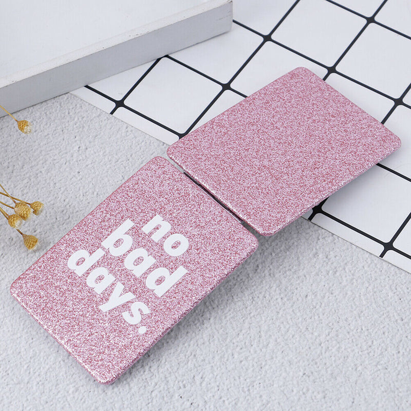 Makeup Compact Mirror Mini Travel Cosmetic Folding Portable Pocket Mirror Dou 3C