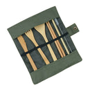 Green Wooden Outdoor Travel Portable Cutlery Set Student Environmental ProteR1X1