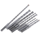 8pcs Electric Rotary Hammer Concrete Drill Bit Straight Shank Drilling Tool