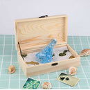 2 Pieces Unfinished Wood Jewelry Box Organizer Storage Case DIY 12x12x5cm