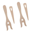 4x Wood Knitting Fork Lucet