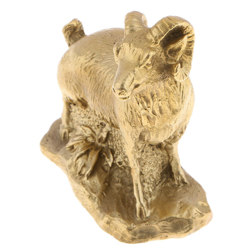 Oriental China Feng Shui Decor Goat Statue Money Lucky Zodiac Animal Figures