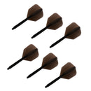 6Pc/set Transparent 2BA Thread Dart Shafts and Dart Flights Connection Black