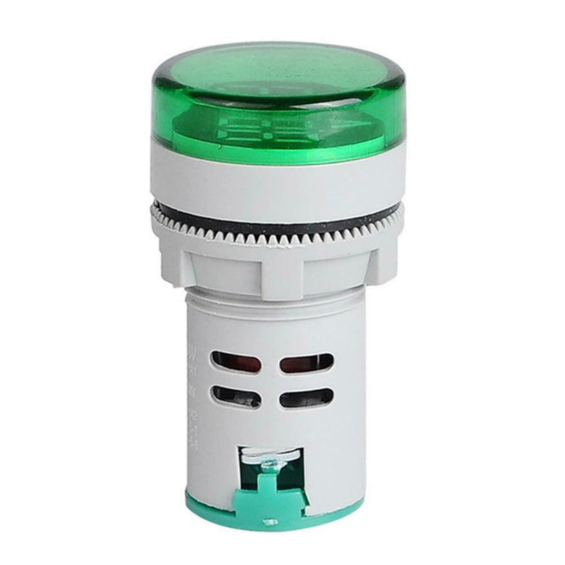 6-100V DC Digital Voltmeter Indicator LED Lamp Round Signal Light (Green)