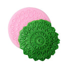 diy round lace flower silicone fondant mold chocolate cupcake baking mould FT