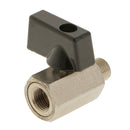 Shut-Off Brass Ball Valve, Mini Valves 1/8inch Male NPT x 1/8inch Female NPT,
