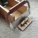 Hardwood Handle Crinkle Wax Vegetable Soap Cutter Wavy Slicer Stainless Ste