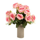 Artificial Silk Peony Pink Rose Bridal Wedding Bouquet Home Decor
