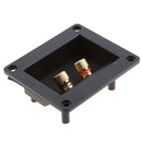 MagiDeal Car Stereo 2way Speaker Box Terminal Round Square Connectors Red