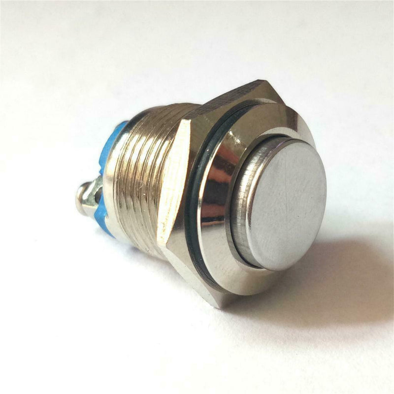 5 Pieces 16mm High Round Metal Push Button Switch Momentary Reset Copper Contact