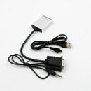 VGA Male To HDMI Output 1080P HD + Audio TV HDTV Video Cable Converter A JQE