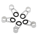 5pcs Stainless Steel Ceramic Fishing Rod Guide Set Rod Top Tip Rod Building