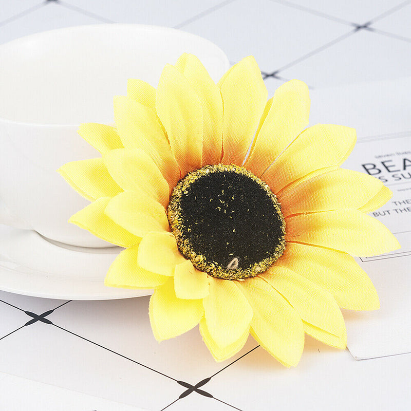 Beautiful Sunflower Flower Hair Clip Vacation Bridal Wedding Party For Women