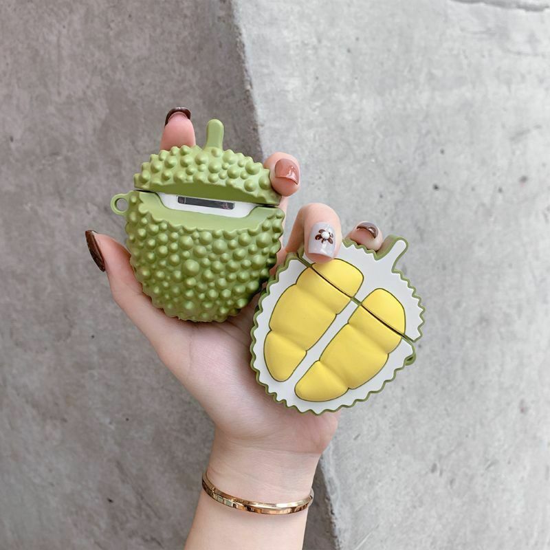 Soft Silicone Durian Fruit Pattern Protective Case Shockproof Cover for Airpods