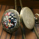 Bronze large thick chain ghost bride retro pocket watch Fashion bride body