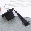 Graduation Plush Dr. Cap Metal Pendant Keychain Doctoral Hat Shaped Charm K T1H2