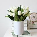 9 Heads Artificial Real Touch Tulips Flower Bouquet Home Room or Birthday G V2Z8