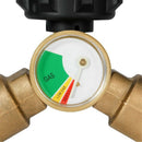 Propane Dispenser, 2-Way Propane Tank Y Distributor Adapter with Gauge, Gas