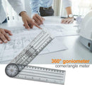 Multi-Ruler 360 Degree Goniometer Angle Medical Spinal Ruler Protractor