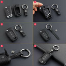 High Quality Carbon Fiber Flip Car Key Fob Chain Cover Case For VW Polo MK6 Golf