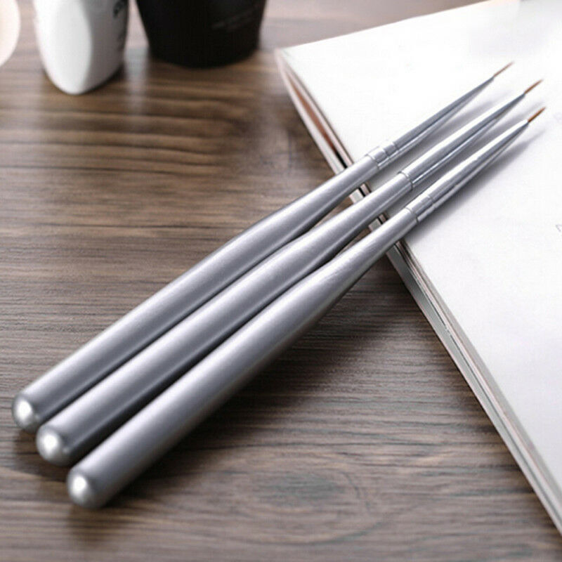 3x uv gel liner brush set painting acrylic pen gourd handle nail art tools  z Gw