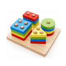 Geometric Shapes Developmental Geometric Puzzle Board Blocks Wooden BabyT RAW