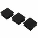 Square Table Chair Leg Tube Pipe Feet Insert Cap 25mmx25mm 20pcs Black