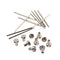 10 Sets Guitar Spoke Wheel Truss Rod Nut Hat Shape with Steel Bar for Guitar