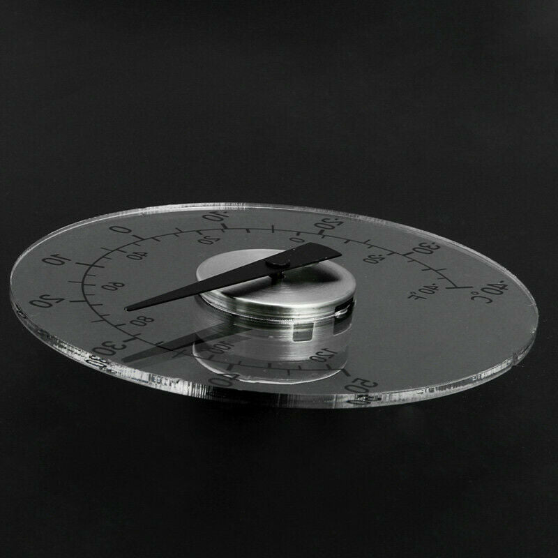 Circular Transparent Outdoor Window Thermometer Temperature Weather Station