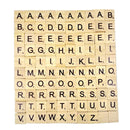 100pcs A to Z Wood Tile Black Letters Puzzle Alphabets Board Crafts