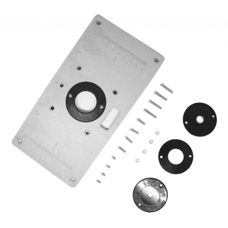 Aluminum Router Table Insert Plate Kit Tool for Woodworking Benches 9.3x4.7"