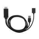 2 in 1 USB Female to HDMI Male HDTV Adapter Cable For IOS 8.0 & Android PhonesME