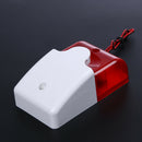 Mini Red Strobe Siren Indoor Outdoor Wired Sound 110dB Alarm Siren with Str