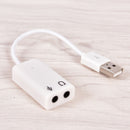 USB Sound Adapter to 3.5mm Mini Jack Audio&Microphone Mic for Skype PC Laptop 3C